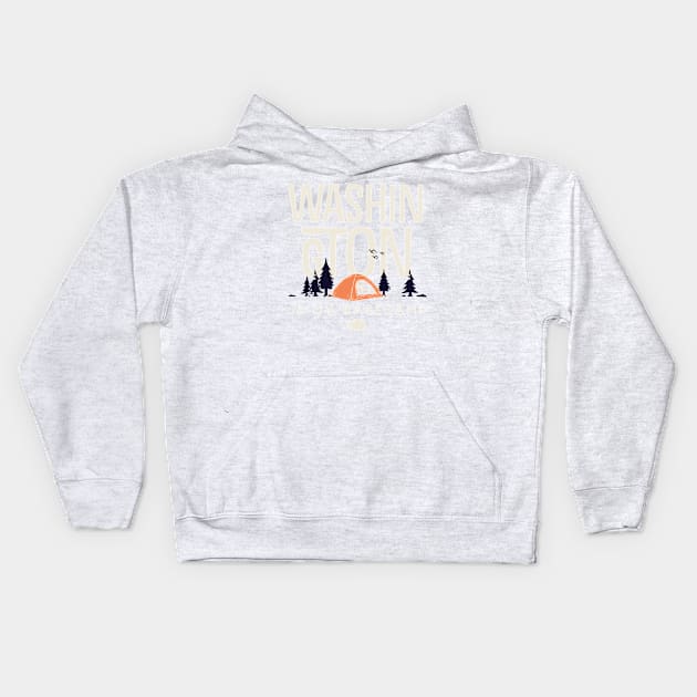 Washington is my Base Camp Kids Hoodie by jdsoudry